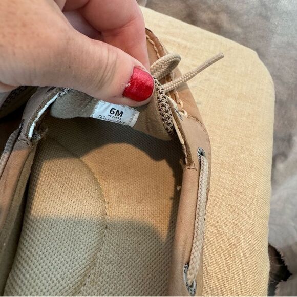 Sperry Top Sider Leather Boat Shoe Size 6 Mesh Side Cushioned - Picture 9 of 11